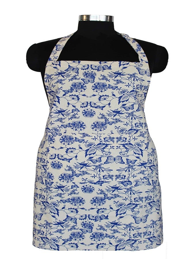 AIRWILL, 100% Cotton Designer Aprons, Sized 65cm in Width and 80cm in Length with 1 Center Pocket, Adjustable Buckle on top and 2 Long Ties on Both 2 Sides. Pack of 1 Piece.